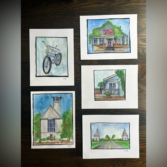 COPY - Scenes from 30a watercolor prints 8.5x11in signed and numbered - Picture 2 of 2